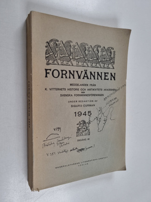 Fornvännen 1945 : meddelanden från K. Vitterhets historie...