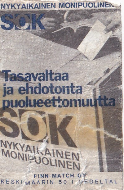 SOK . Tasavaltaa ja ehdotonta puolueettomuutta.  s62
