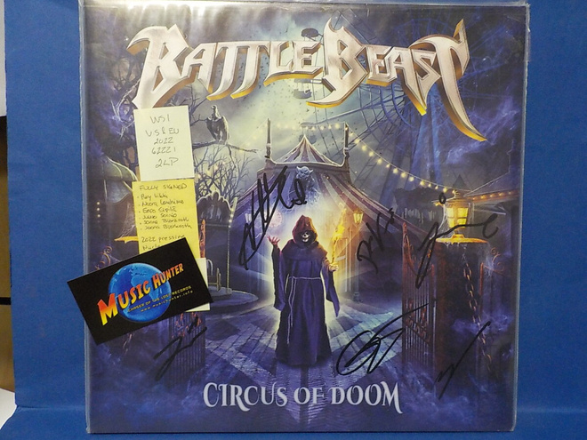 BATTLE BEAST - CIRCUS OF DOOM SIGNED / NIMMARI UUSI 2LP