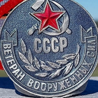 CCCR ajalta Sotaveteraanimerkki. Halkaisija - 31 mm. - pikkukuva 2
