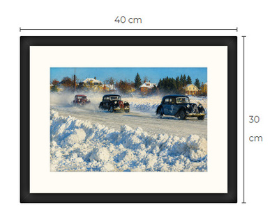 Uusi Autokilpailu Citroen art print kehystetty 30 cm x 40 cm