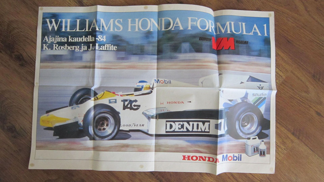 juliste Keke Rosberg Honda Williams 1984