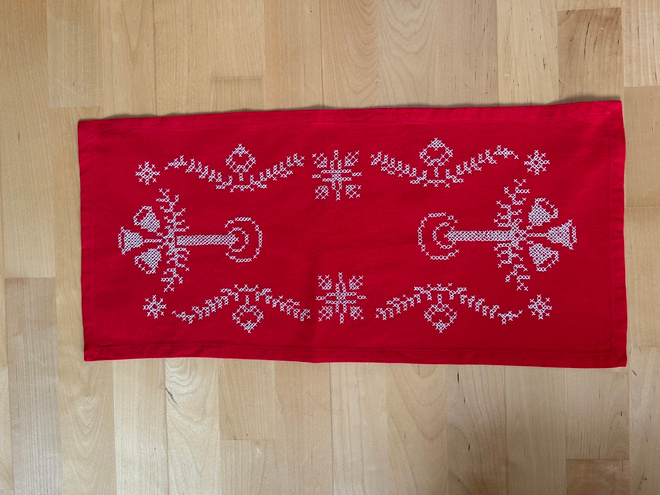 Punainen Joululiina ( 27,5 x 60 cm )