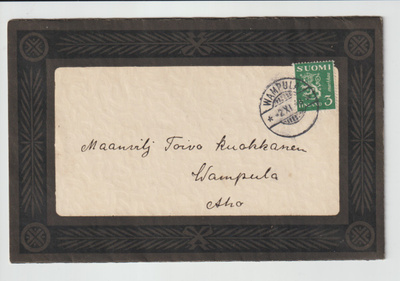 Postileima, WAMPULA 3.11.1948 , Vanhanmallinen leima