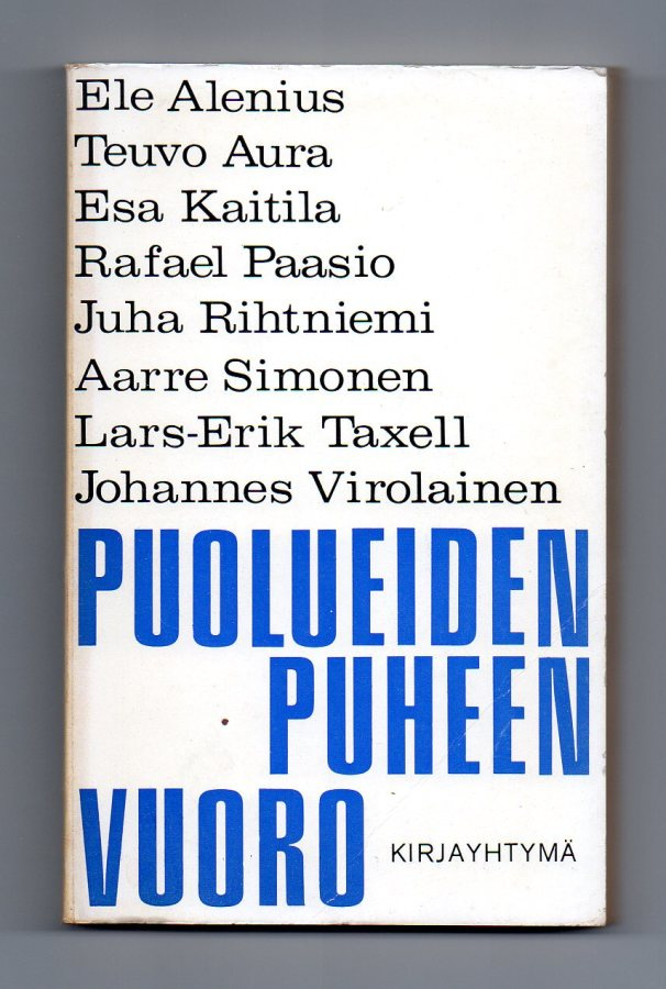 Keijo Immonen (toimittanut): Puolueiden puheenvuoro