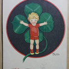 Maj Lindman: Lapsi takanaan nelilehtiapila, ympyräpk, 1931 - pikkukuva 1