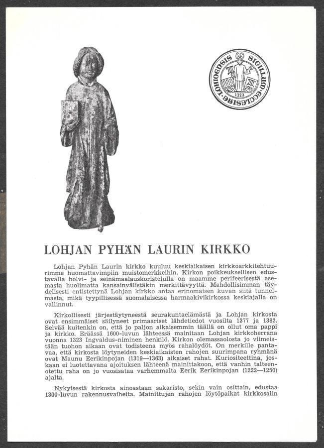 Lohja - Pyhän Laurin kirkko - esite