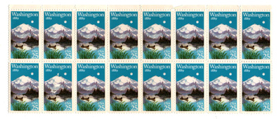 USA POSTIMERKIT (1989), 16 kpl x Washington Statehood 25c