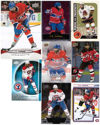 8 x P.K. SUBBAN Canadiens, Devils Erikois ym. kortteja