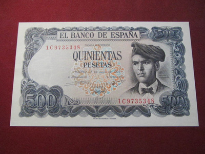 500 pesetas 1971 Espanja-Spain