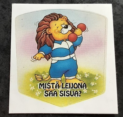Leijona nostaa punttia Tarra