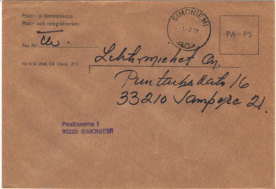 POSTILÄHETYS SIMONIEMI