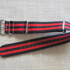 Nato 22mm punamustat raidat - pikkukuva 2