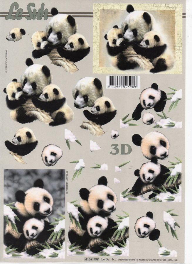 3D KUVA °°PANDAT & POIKASET°° /Le Suh