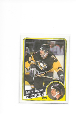 1984-85 OPC #180 Mark Taylor Pittsburgh Penguins