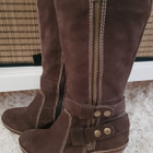 Ruskeat Clarks kiilakorko Nahkasaappaat / Saappaat - koko 38 - pikkukuva 1