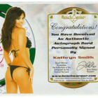 Bench Warmer 2013 Vegas Baby Autograph Kathryn Smith nimmari - pikkukuva 2