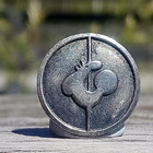 Fazer Hopeinen merkki 5 leimalla. Halkaisija - 17 mm. - pikkukuva 2