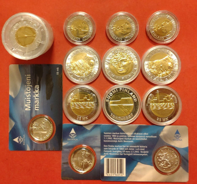 Pötkö 10 mk, Hemohes, 10 mk 1999, 25 mk, Muistojeni.... (20)