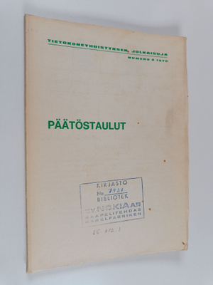 Päätöstaulut