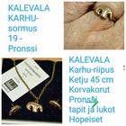 KK, KARHU -RIIPUS pronssi & korvakorut, koukut (tapit MYYTY - pikkukuva 1
