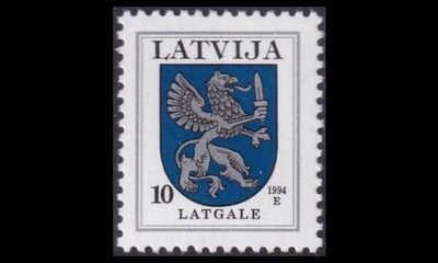 Latvia 374A_I ** Käyttösarja vaakuna 10 S -94 (1994)