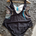 Musta kuosillinen Swimsuit / Uimapuku / Uima-asu - koko XXL - pikkukuva 4