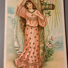 neitonen ristin juurella, kohokuvio, kulkenut 1907 - pikkukuva 1