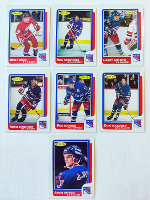 86-87 Opc - New York Rangers 7kpl