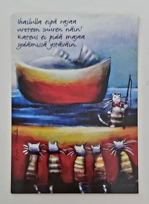 RAIJA NOKKALA "Kissan suuri saalis"-KULKEMATON POSTIKORTTI