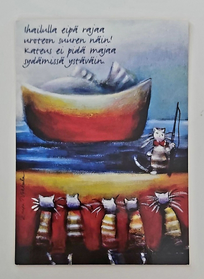 RAIJA NOKKALA "Kissan suuri saalis"-KULKEMATON POSTIKORTTI