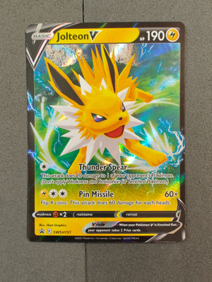 Jolteon V SWSH151 Ultra Rare Holo Black Star Promo