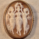 Camee-rintaneula/riipus, 18K, 65 x 51 mm, 19,1 g, v. 1917 - pikkukuva 1