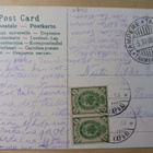 Leidi kansanpuvussa kukkien kanssa ovella, p. 1908 - pikkukuva 2