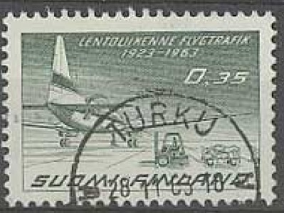 1963 lentoliikenne 35p loisto TURKU -63