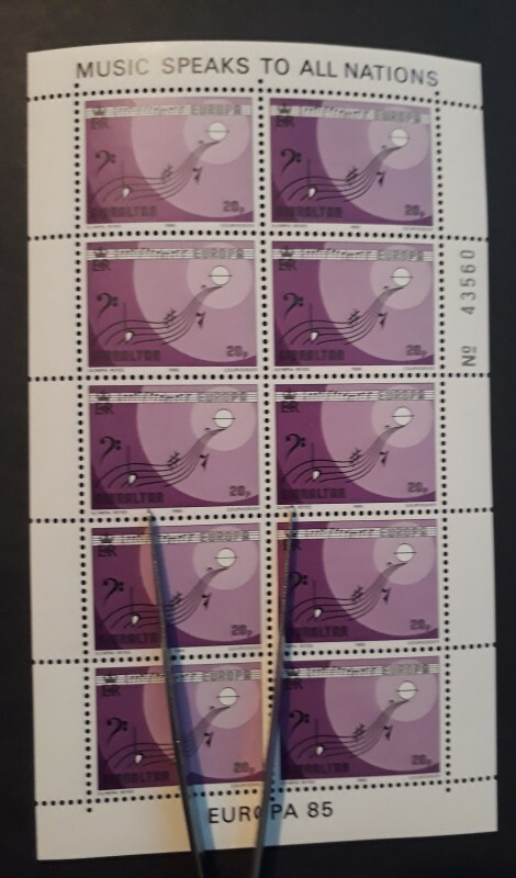 Gibraltar 1985 - Europa CEPT 20p arkki ++