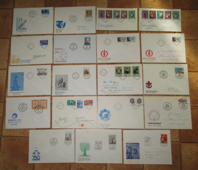 19 kpl:n paketti FDC & Erikoisleimat Suomi 70-luku