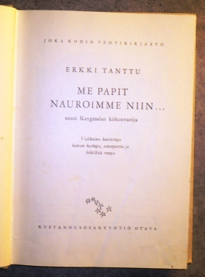Erkki Tanttu : Me papit nauroimme niin .... 1953 1.p