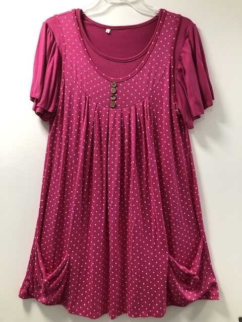 Pinkki tunika/mekko koko L (käyttämätön))
