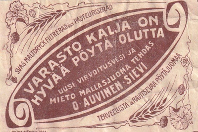 JUOMAETIKETTI - VARASTO OLUTTA SIEVI (K16-S35)