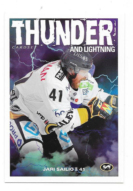 19-20 CardSet Thunder And Lightning #8/15 Jari Sailio Kärpät