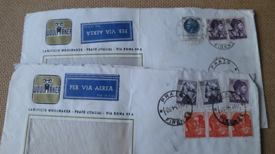 Italia: kaksi postilähetystä