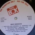 MIKO MISSION :: TWO FOR LOVE :: VINYYLI MAXI 12" PROMO 1985 - pikkukuva 3