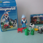 Retro Playmobil figuurisetti n:o 3007, emäntä kissoineen - pikkukuva 1