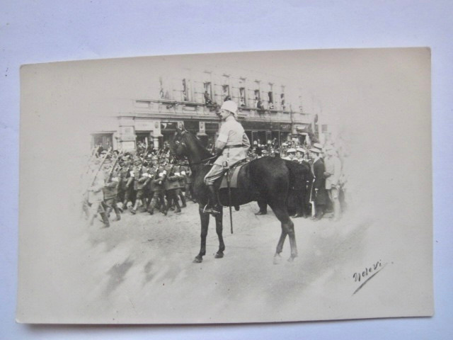 VANHA Valokuva Mannerheim Helsinki 1919 Postikorttikoko
