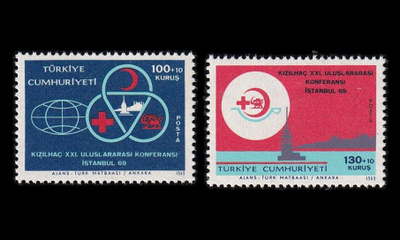 Turkki 2143-4 ** Punaisen Ristin konferenssi (1969)