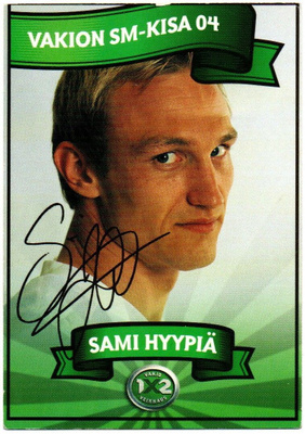 Veikkaus 2004 Sami Hyypiä nimmari kortti