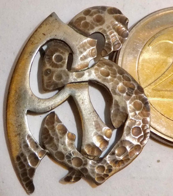 VANHA Monogrammi AS Hopeaa KOMEA