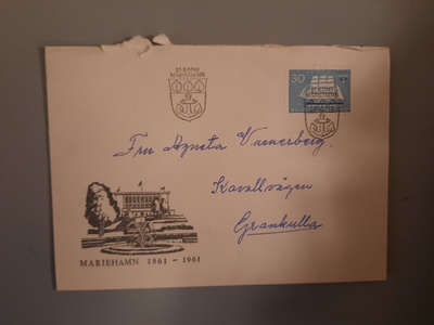 FDC Suomi 1961 Maarianhamina EL teemakuori L20e