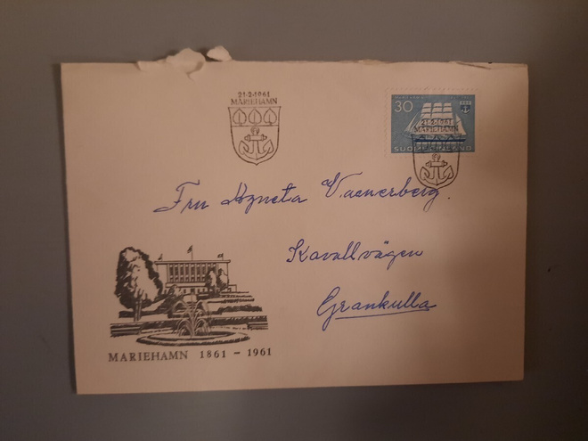 FDC Suomi 1961 Maarianhamina EL teemakuori L20e